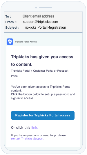 Portal Registration Email
